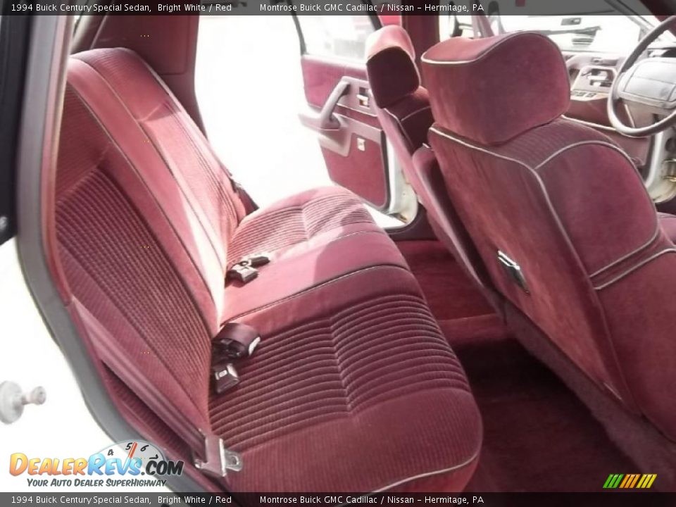 Red Interior - 1994 Buick Century Special Sedan Photo #19