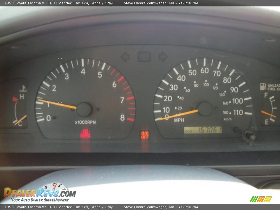 1998 Toyota Tacoma V6 TRD Extended Cab 4x4 Gauges Photo #18