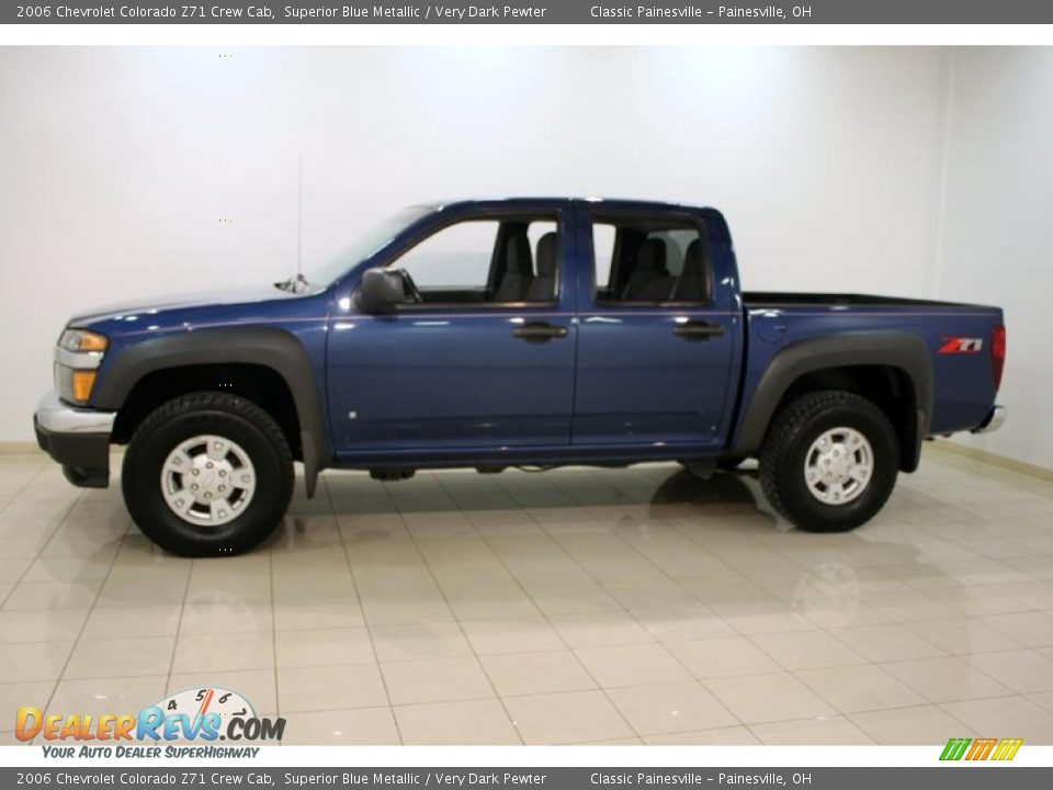 2006 Chevrolet Colorado Z71 Crew Cab Superior Blue Metallic / Very Dark Pewter Photo #4