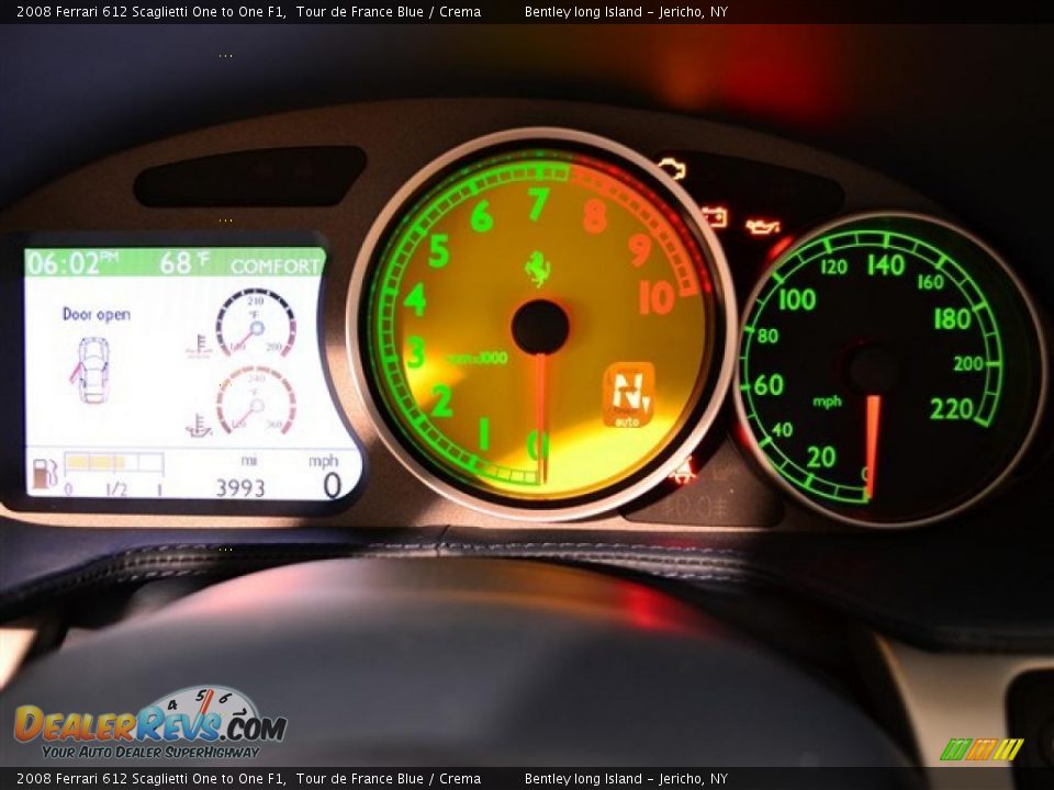 2008 Ferrari 612 Scaglietti One to One F1 Gauges Photo #10