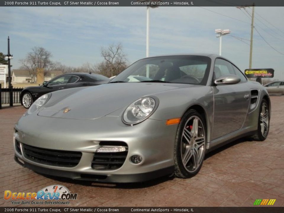 Front 3/4 View of 2008 Porsche 911 Turbo Coupe Photo #7