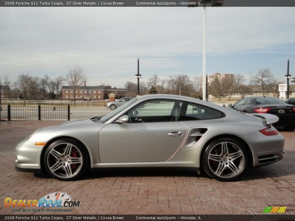 GT Silver Metallic 2008 Porsche 911 Turbo Coupe Photo #8