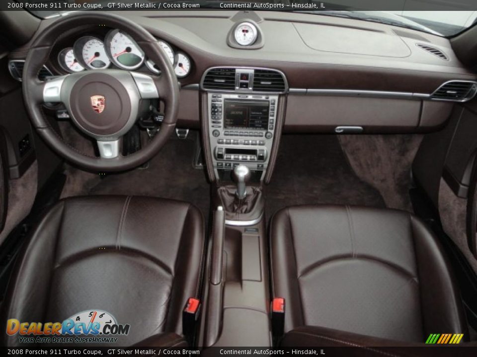 Cocoa Brown Interior 2008 Porsche 911 Turbo Coupe Photo