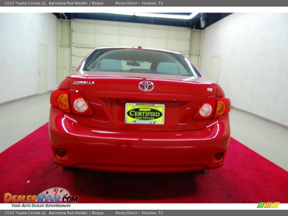 2010 Toyota Corolla LE Barcelona Red Metallic / Bisque Photo #5