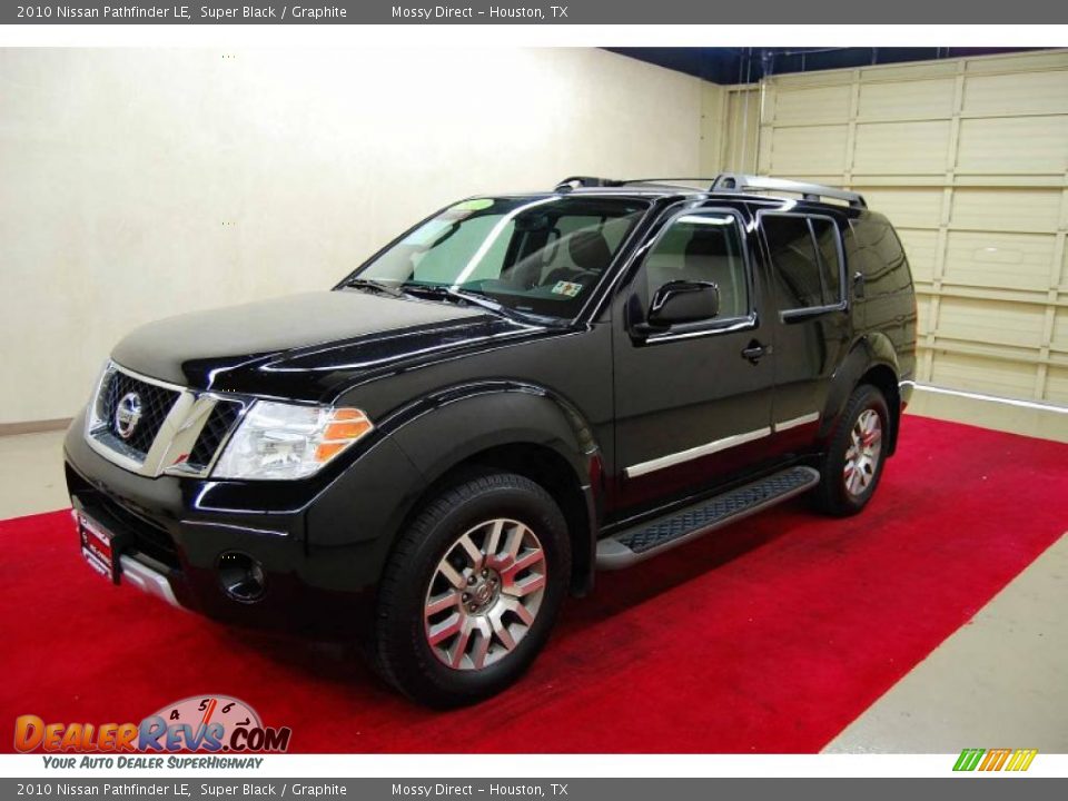2010 Nissan Pathfinder LE Super Black / Graphite Photo #3