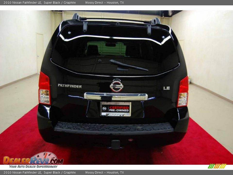 2010 Nissan Pathfinder LE Super Black / Graphite Photo #5