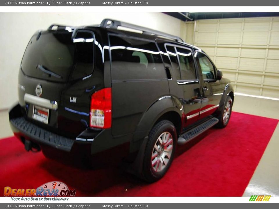 2010 Nissan Pathfinder LE Super Black / Graphite Photo #6