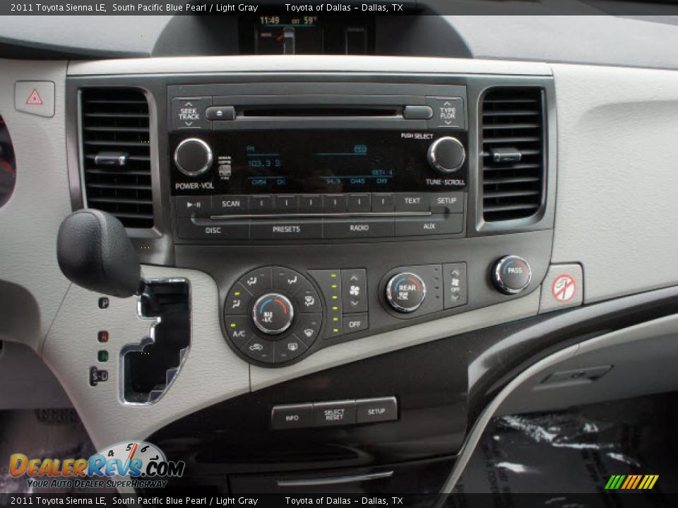 Dashboard of 2011 Toyota Sienna LE Photo #11