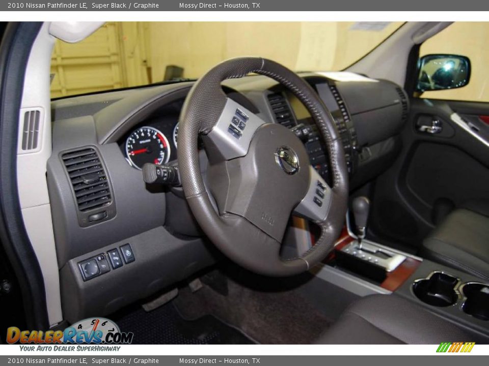 2010 Nissan Pathfinder LE Super Black / Graphite Photo #11