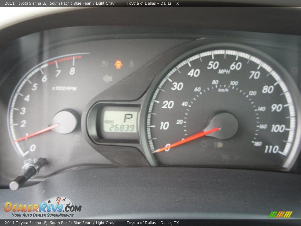 2011 Toyota Sienna LE Gauges Photo #12