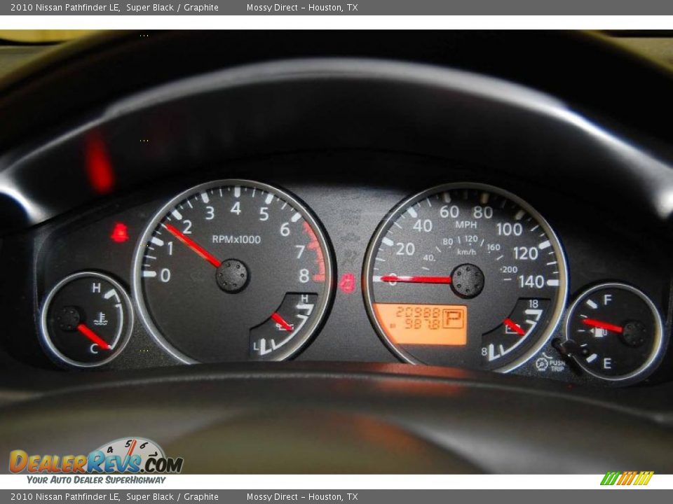 2010 Nissan Pathfinder LE Super Black / Graphite Photo #27