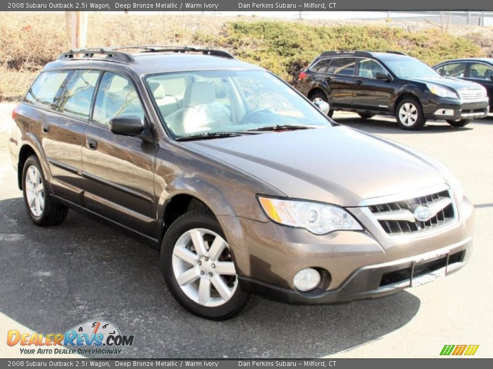 2008 Subaru Outback 2.5i Wagon Deep Bronze Metallic / Warm Ivory Photo #3