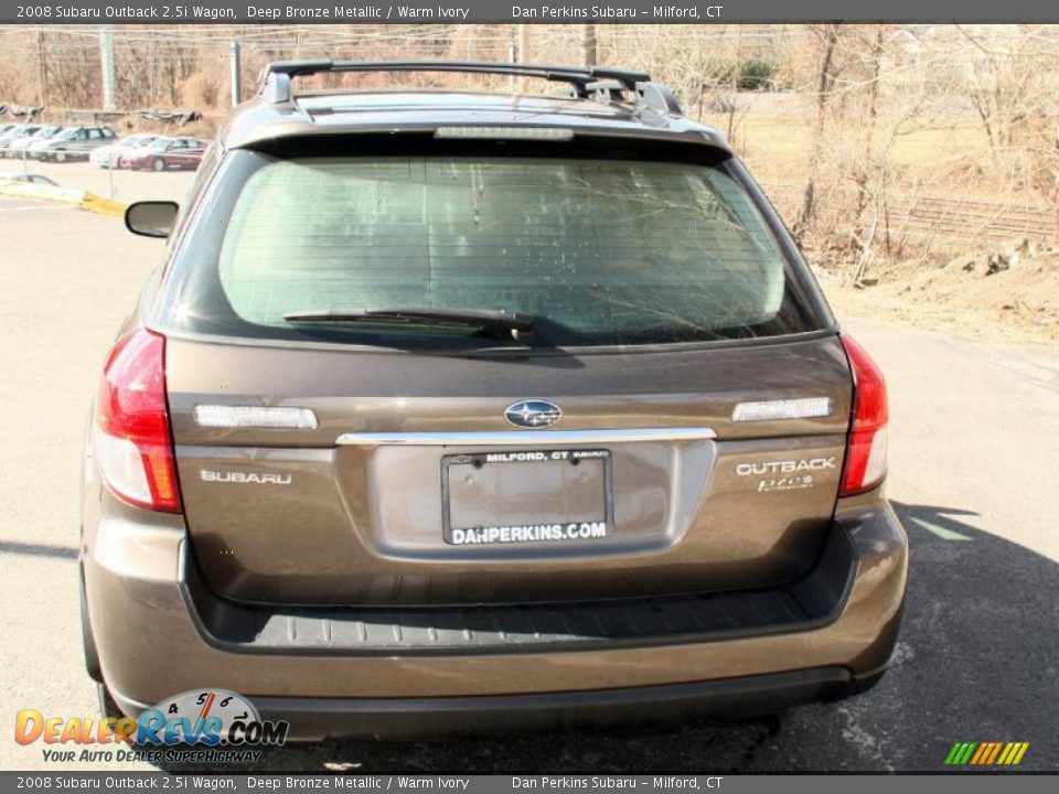 2008 Subaru Outback 2.5i Wagon Deep Bronze Metallic / Warm Ivory Photo #6