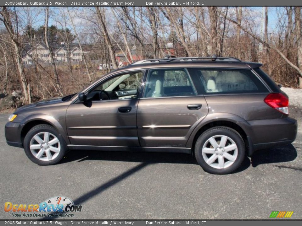 2008 Subaru Outback 2.5i Wagon Deep Bronze Metallic / Warm Ivory Photo #10