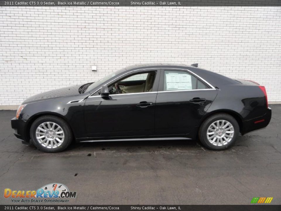 2011 Cadillac CTS 3.0 Sedan Black Ice Metallic / Cashmere/Cocoa Photo #4