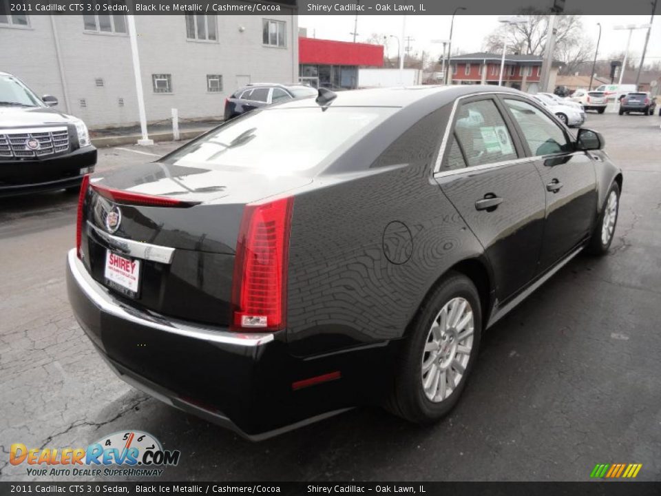 2011 Cadillac CTS 3.0 Sedan Black Ice Metallic / Cashmere/Cocoa Photo #6