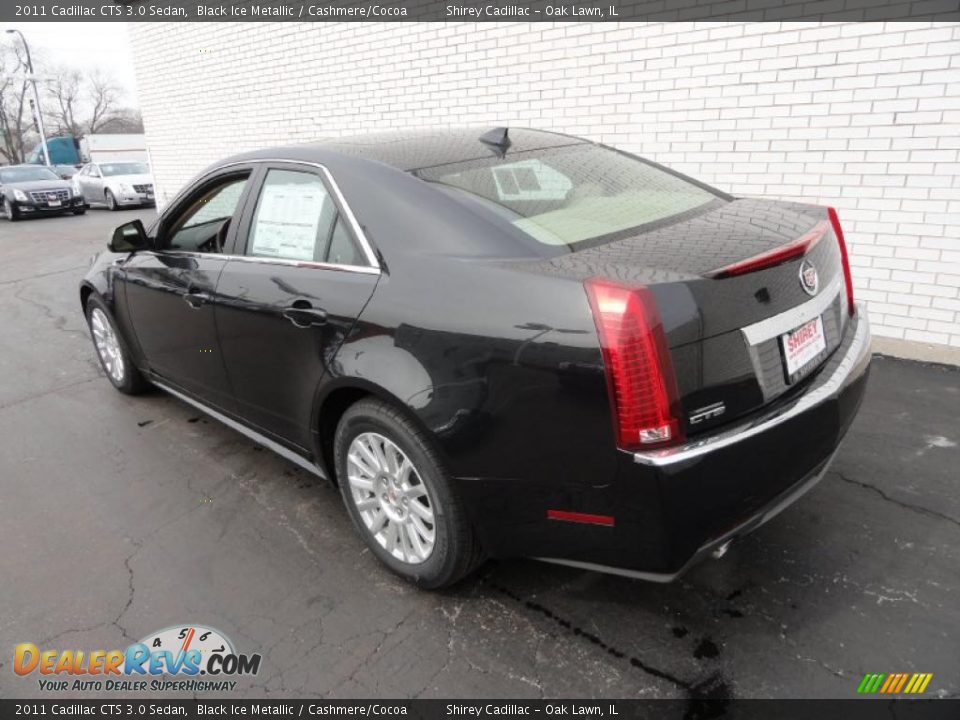 2011 Cadillac CTS 3.0 Sedan Black Ice Metallic / Cashmere/Cocoa Photo #7
