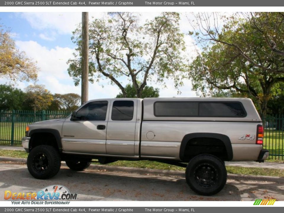 2000 GMC Sierra 2500 SLT Extended Cab 4x4 Pewter Metallic / Graphite Photo #5