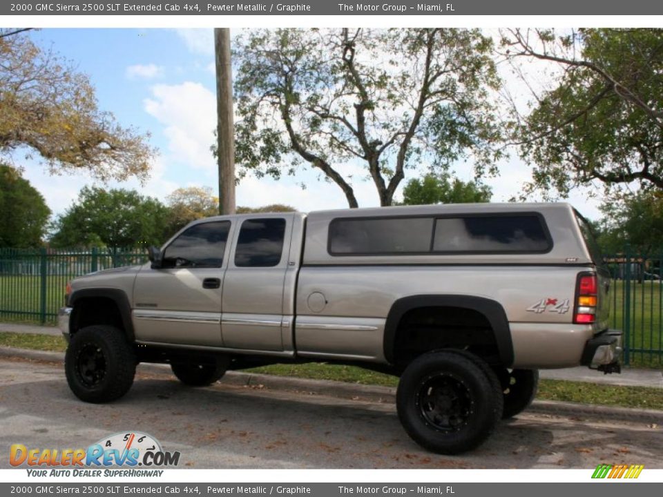 2000 GMC Sierra 2500 SLT Extended Cab 4x4 Pewter Metallic / Graphite Photo #6