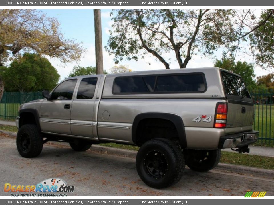 2000 GMC Sierra 2500 SLT Extended Cab 4x4 Pewter Metallic / Graphite Photo #7