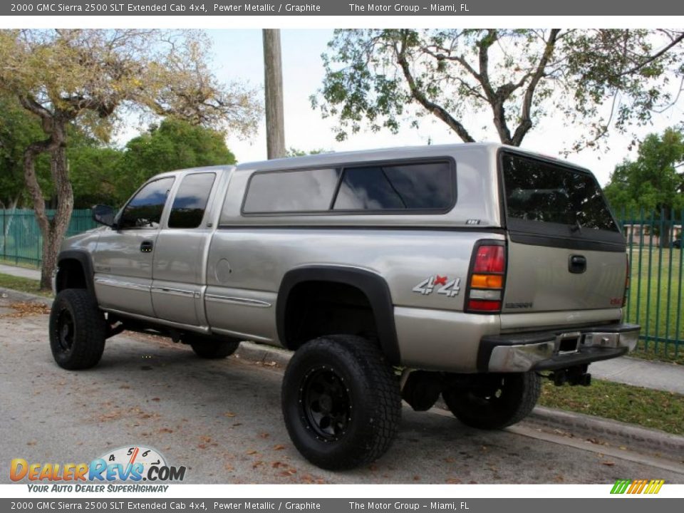 2000 GMC Sierra 2500 SLT Extended Cab 4x4 Pewter Metallic / Graphite Photo #8