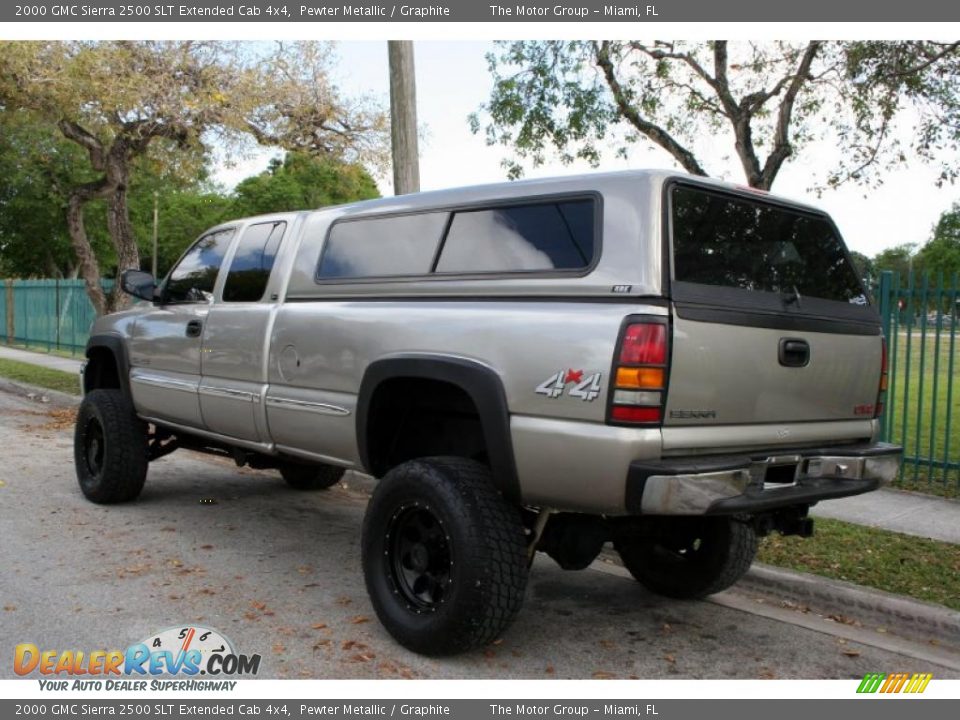 2000 GMC Sierra 2500 SLT Extended Cab 4x4 Pewter Metallic / Graphite Photo #9