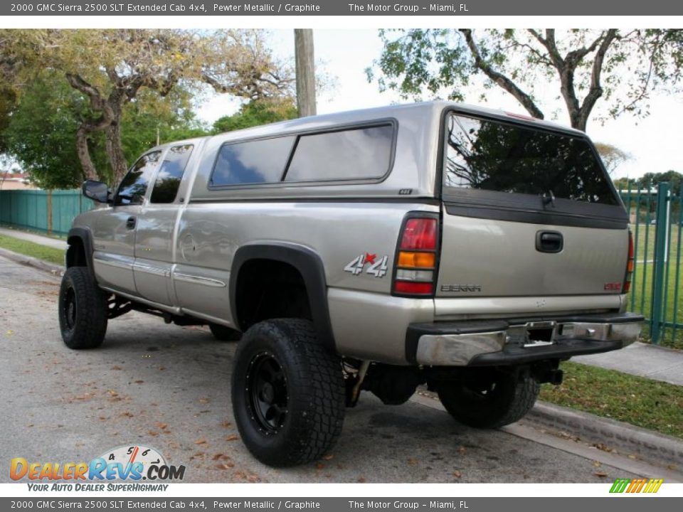 2000 GMC Sierra 2500 SLT Extended Cab 4x4 Pewter Metallic / Graphite Photo #10