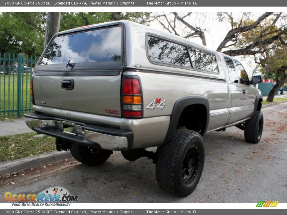 2000 GMC Sierra 2500 SLT Extended Cab 4x4 Pewter Metallic / Graphite Photo #11