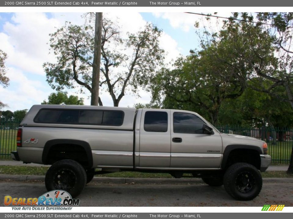 2000 GMC Sierra 2500 SLT Extended Cab 4x4 Pewter Metallic / Graphite Photo #14