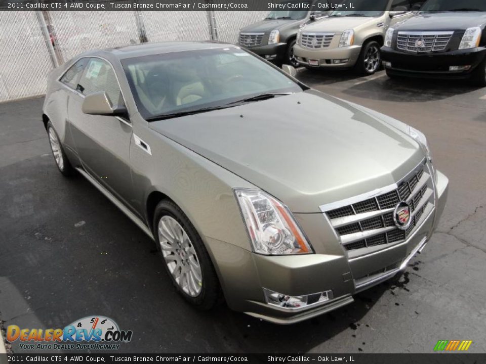 2011 Cadillac CTS 4 AWD Coupe Tuscan Bronze ChromaFlair / Cashmere/Cocoa Photo #3