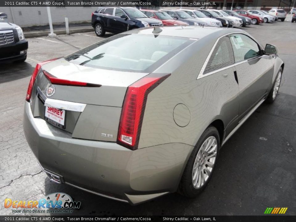 2011 Cadillac CTS 4 AWD Coupe Tuscan Bronze ChromaFlair / Cashmere/Cocoa Photo #4