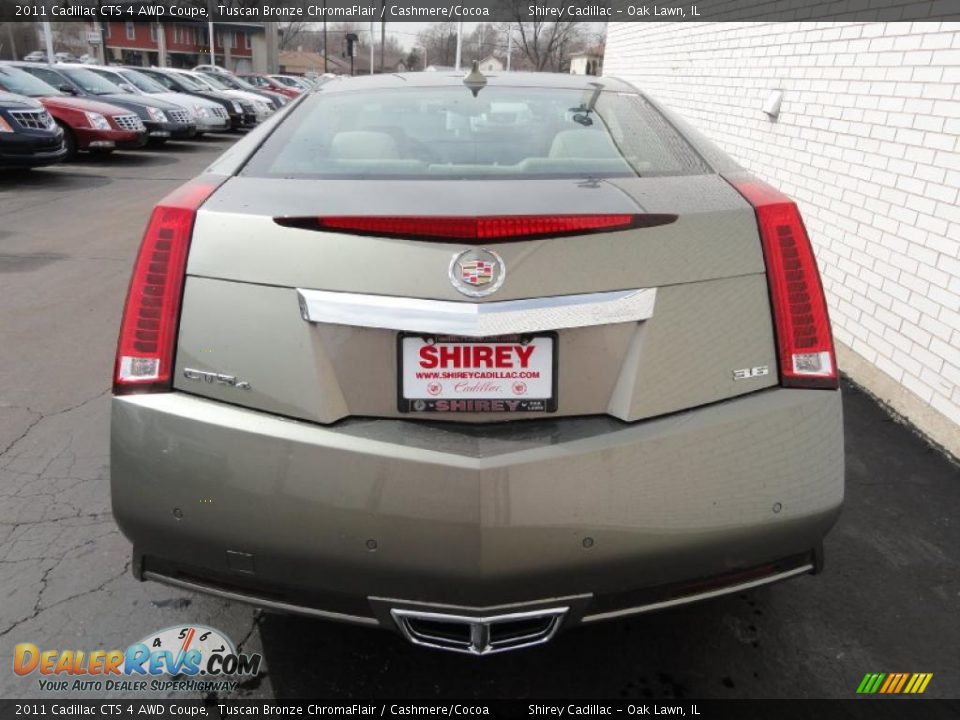 2011 Cadillac CTS 4 AWD Coupe Tuscan Bronze ChromaFlair / Cashmere/Cocoa Photo #5