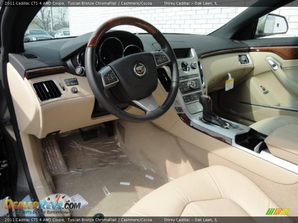 Cashmere/Cocoa Interior - 2011 Cadillac CTS 4 AWD Coupe Photo #11
