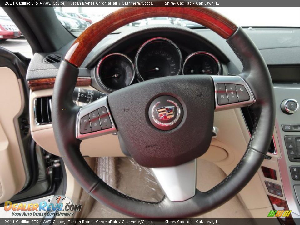 2011 Cadillac CTS 4 AWD Coupe Steering Wheel Photo #17