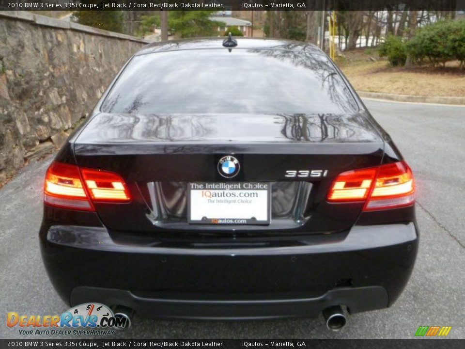 2010 BMW 3 Series 335i Coupe Jet Black / Coral Red/Black Dakota Leather Photo #5