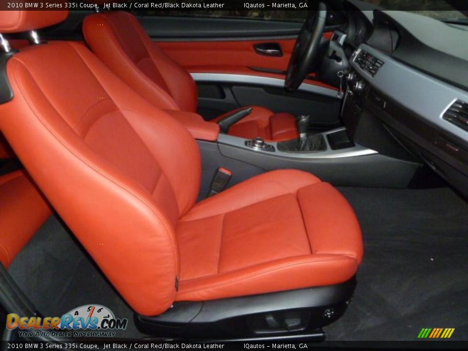 Coral Red/Black Dakota Leather Interior 2010 BMW 3 Series 335i Coupe