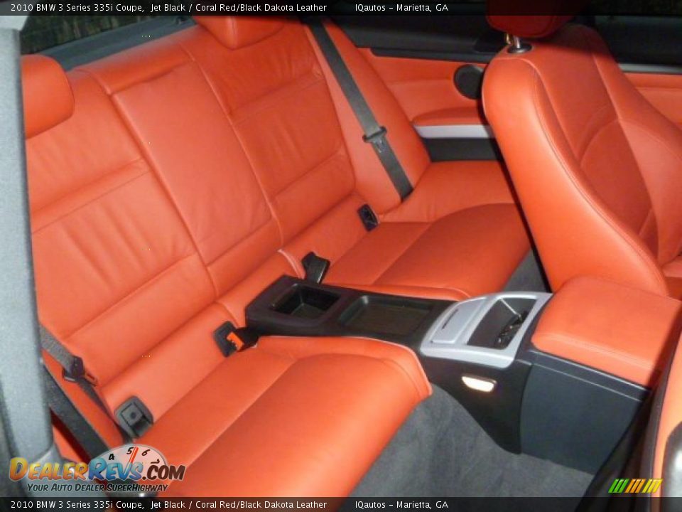 Coral Red/Black Dakota Leather Interior - 2010 BMW 3 Series 335i Coupe Photo #16