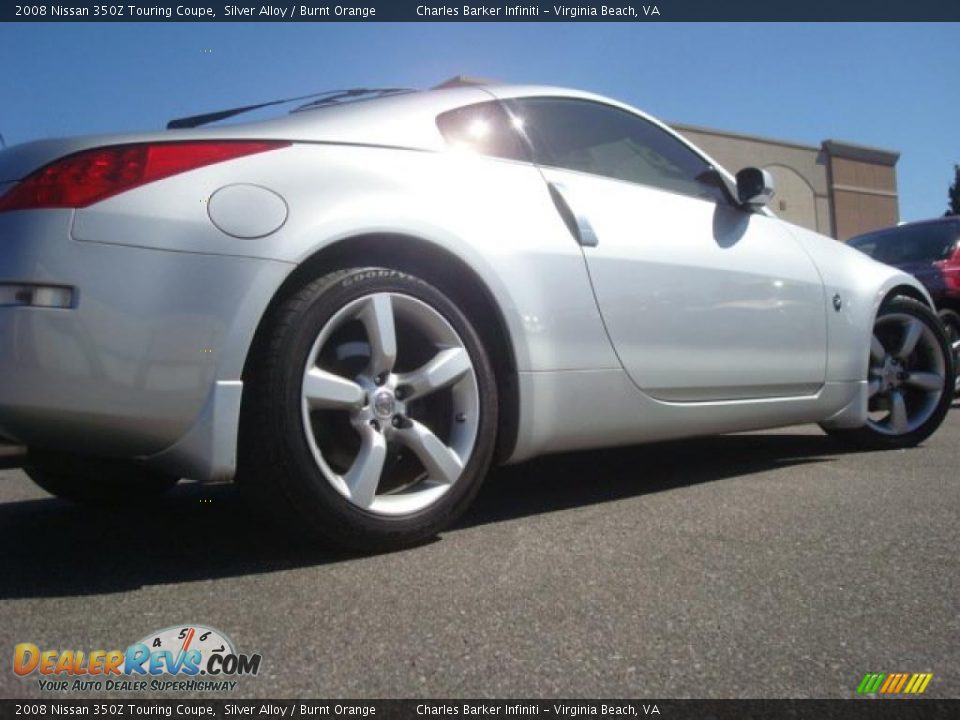 2008 Nissan 350Z Touring Coupe Silver Alloy / Burnt Orange Photo #23