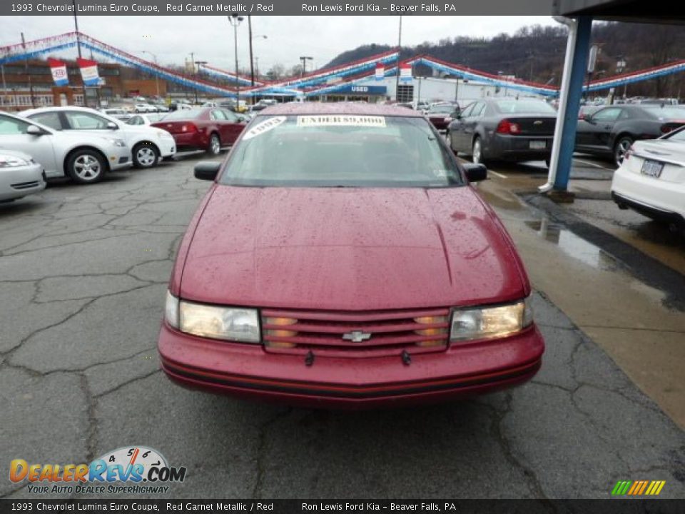 1993 Chevrolet Lumina Euro Coupe Red Garnet Metallic / Red Photo #4