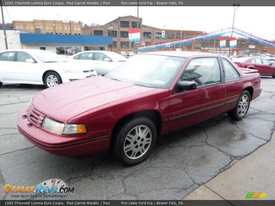 1993 Chevrolet Lumina Euro Coupe Red Garnet Metallic / Red Photo #5
