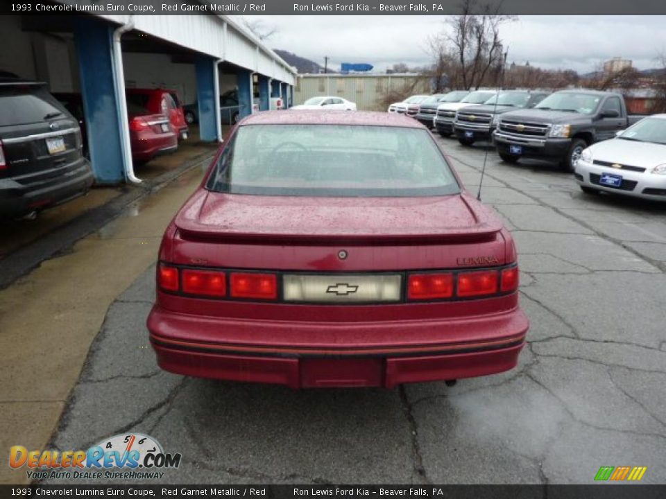 1993 Chevrolet Lumina Euro Coupe Red Garnet Metallic / Red Photo #9