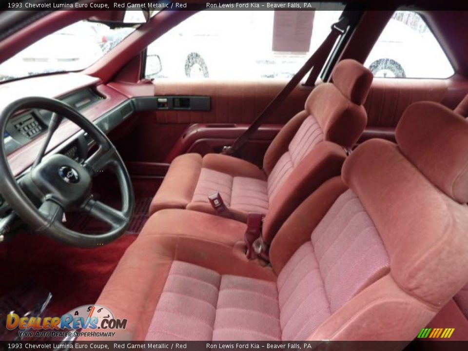 Red Interior - 1993 Chevrolet Lumina Euro Coupe Photo #12
