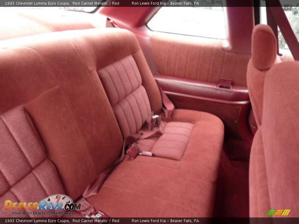 Red Interior - 1993 Chevrolet Lumina Euro Coupe Photo #17