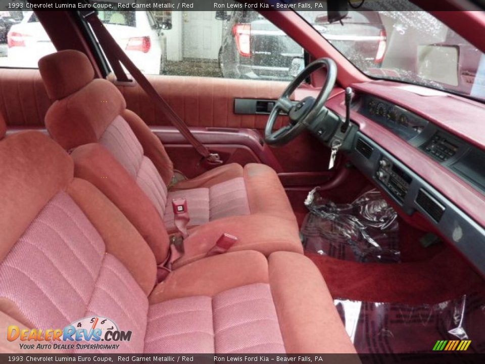 Red Interior - 1993 Chevrolet Lumina Euro Coupe Photo #18
