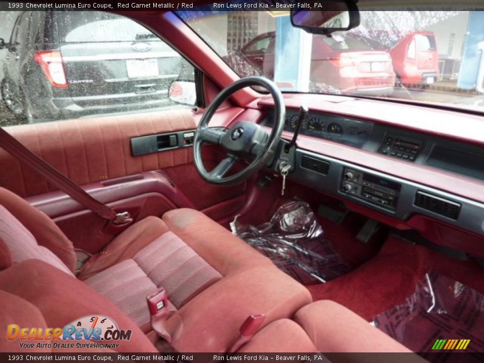 1993 Chevrolet Lumina Euro Coupe Red Garnet Metallic / Red Photo #19