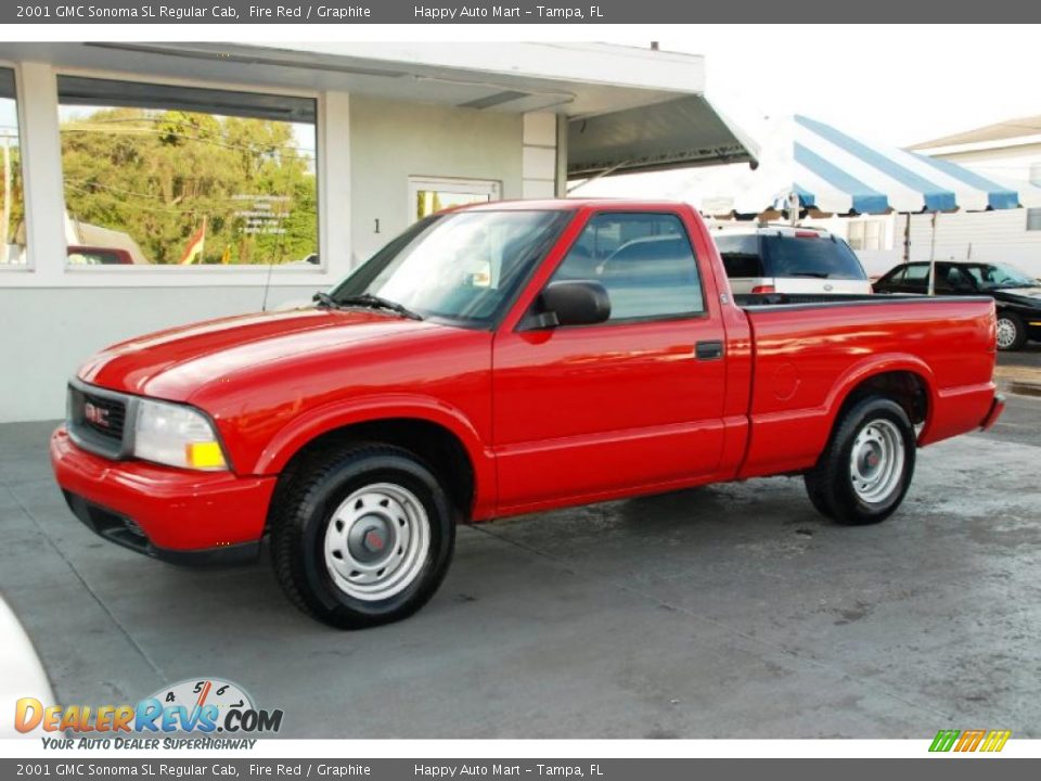 2001 GMC Sonoma SL Regular Cab Fire Red / Graphite Photo #1