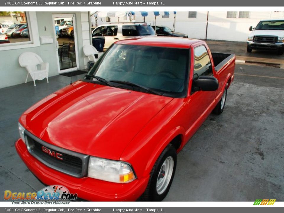 2001 GMC Sonoma SL Regular Cab Fire Red / Graphite Photo #5
