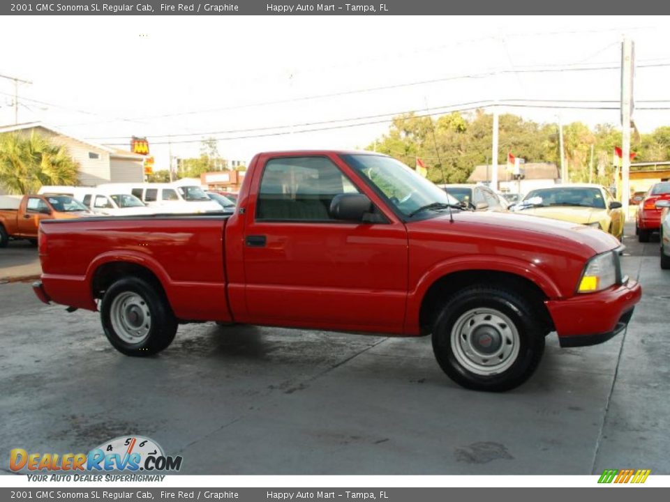 2001 GMC Sonoma SL Regular Cab Fire Red / Graphite Photo #8