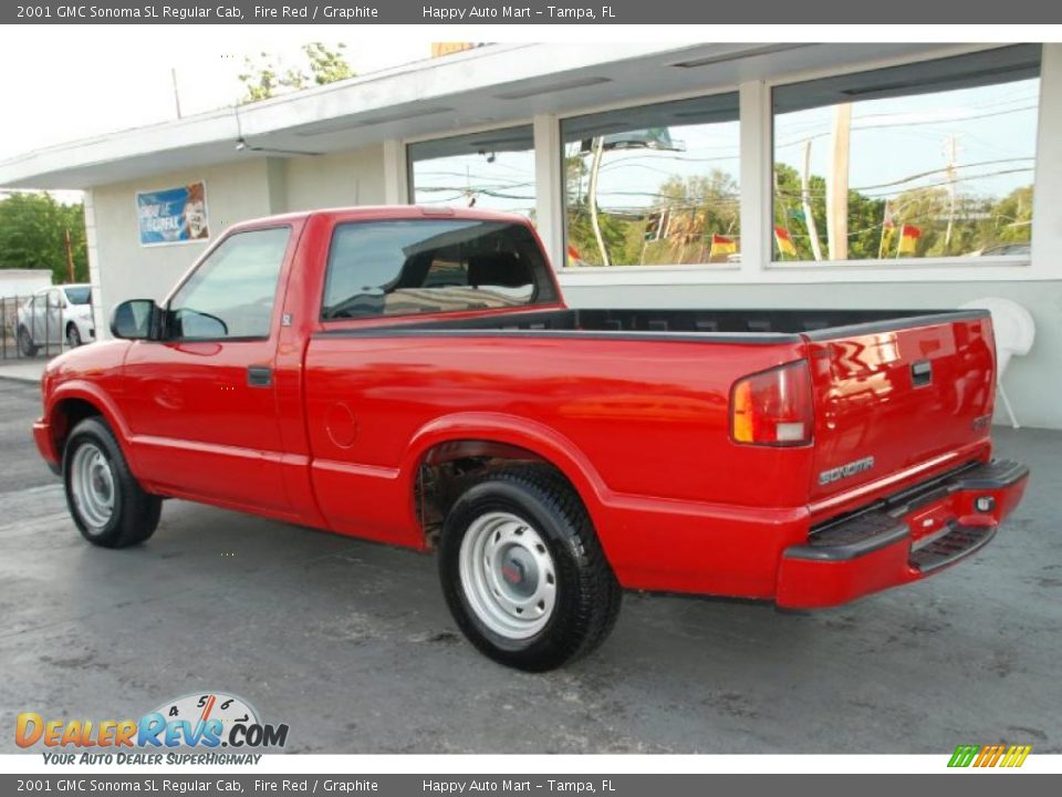 2001 GMC Sonoma SL Regular Cab Fire Red / Graphite Photo #9