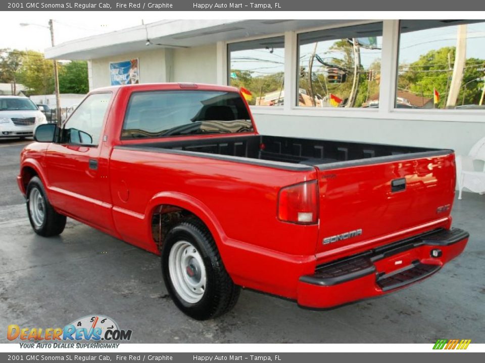 2001 GMC Sonoma SL Regular Cab Fire Red / Graphite Photo #10